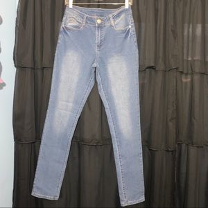 Medium Blue Wash Skinny Jeans
